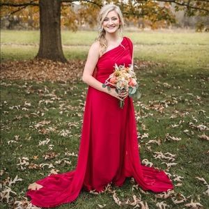 Azazie burgundy bridesmaid dress